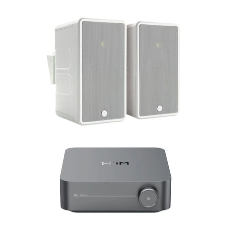 WiiM AMP Wi-Fi & Bluetooth Amplifier + Monitor Audio Climate 60 6.5" Outdoor Speakers (Pair) Outdoor Speaker Systems WiiM / Monitor Audio White One Pair 