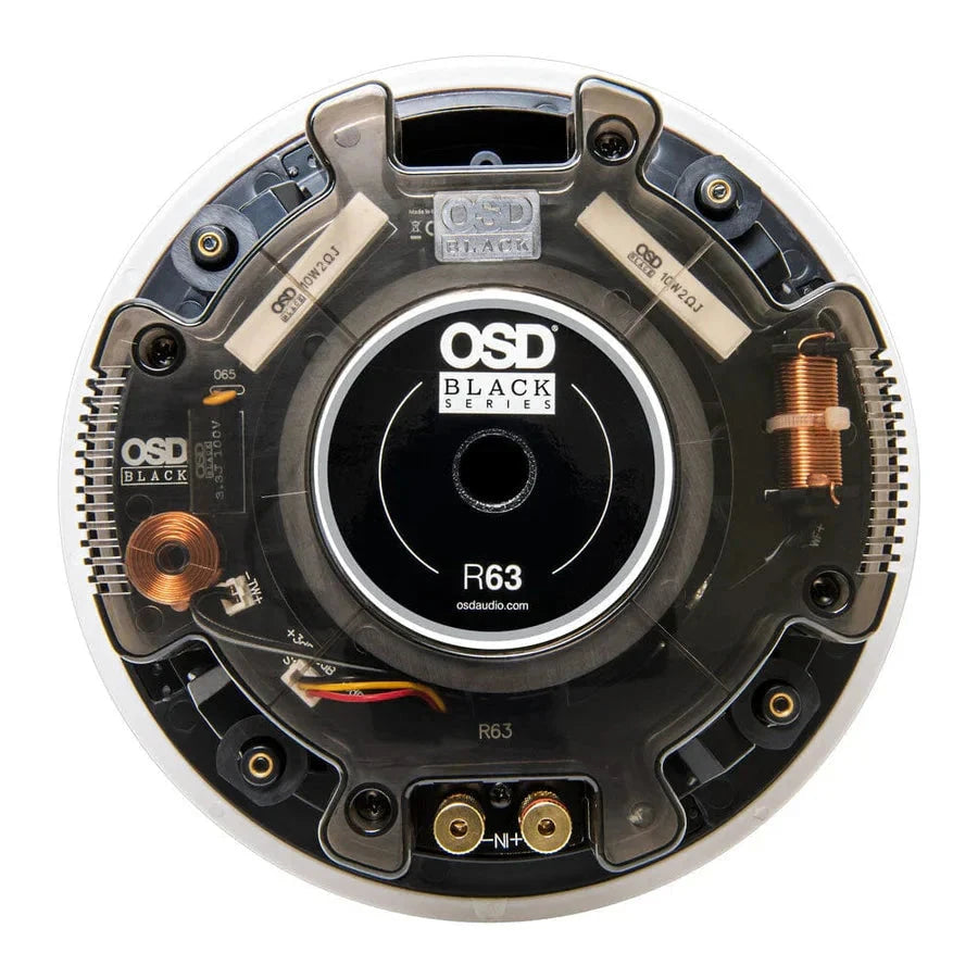 WiiM AMP Wi-Fi & Bluetooth Amplifier + OSD Audio Black Series R63 6.5" Ceiling Speakers In Ceiling Speaker Systems WiiM / OSD Audio 