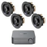 WiiM AMP Wi-Fi & Bluetooth Amplifier + OSD Audio Black Series R63 6.5" Ceiling Speakers In Ceiling Speaker Systems WiiM / OSD Audio Two Pairs 