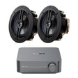 WiiM AMP Wi-Fi & Bluetooth Amplifier + OSD Audio Black Series R83 8" Ceiling Speakers In Ceiling Speaker Systems WiiM / OSD Audio One Pair 