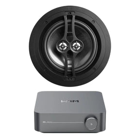 WiiM AMP Wi-Fi & Bluetooth Amplifier + OSD Audio Black Series R83DT 8" Single Stereo Ceiling Speaker In Ceiling Speaker Systems WiiM / OSD Audio 