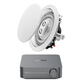 WiiM AMP Wi-Fi & Bluetooth Amplifier + OSD Audio ICE600TTWRS 6.5" Water Resistant Stereo Ceiling Speaker In Ceiling Speaker Systems WiiM / OSD Audio 