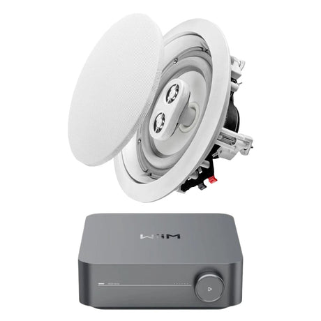WiiM AMP Wi-Fi & Bluetooth Amplifier + OSD Audio ICE600TTWRS 6.5" Water Resistant Stereo Ceiling Speaker In Ceiling Speaker Systems WiiM / OSD Audio 