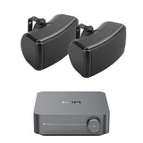 WiiM AMP Wi-Fi & Bluetooth Amplifier + Q Acoustics QI45EW 4.5" Outdoor Speakers Outdoor Speaker Systems WiiM / Q Acoustics One Pair Black 