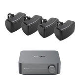 WiiM AMP Wi-Fi & Bluetooth Amplifier + Q Acoustics QI45EW 4.5" Outdoor Speakers Outdoor Speaker Systems WiiM / Q Acoustics Two Pairs Black 