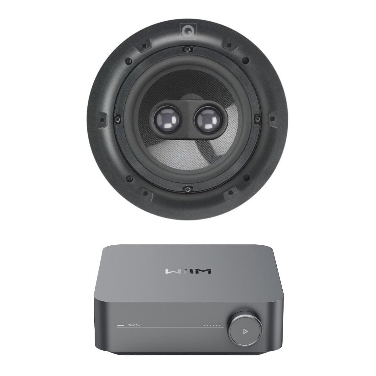 WiiM AMP Wi-Fi & Bluetooth Amplifier + Q Acoustics QI65CP-ST 6.5" High Performance Stereo Ceiling Speaker In Ceiling Speaker Systems WiiM / Q Acoustics 