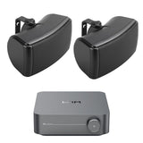 WiiM AMP Wi-Fi & Bluetooth Amplifier + Q Acoustics QI65EW 6.5" Outdoor Speakers Outdoor Speaker Systems WiiM / Q Acoustics One Pair Black 