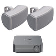 WiiM AMP Wi-Fi & Bluetooth Amplifier + Q Acoustics QI65EW 6.5" Outdoor Speakers Outdoor Speaker Systems WiiM / Q Acoustics One Pair White 