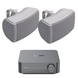 WiiM AMP Wi-Fi & Bluetooth Amplifier + Q Acoustics QI65EW 6.5" Outdoor Speakers Outdoor Speaker Systems WiiM / Q Acoustics One Pair White 