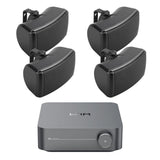 WiiM AMP Wi-Fi & Bluetooth Amplifier + Q Acoustics QI65EW 6.5" Outdoor Speakers Outdoor Speaker Systems WiiM / Q Acoustics Two Pairs Black 