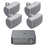 WiiM AMP Wi-Fi & Bluetooth Amplifier + Q Acoustics QI65EW 6.5" Outdoor Speakers Outdoor Speaker Systems WiiM / Q Acoustics Two Pairs White 