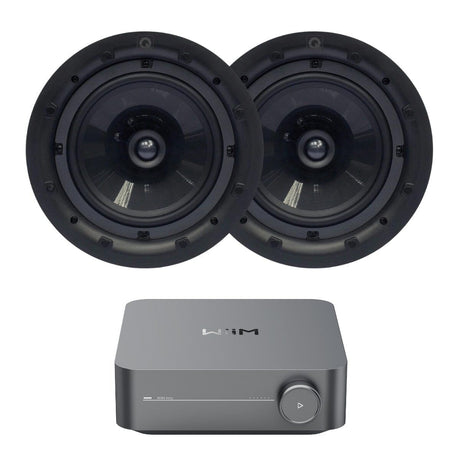 WiiM AMP Wi-Fi & Bluetooth Amplifier + Q Acoustics QI80CP 8" High Performance Ceiling Speakers In Ceiling Speaker Systems WiiM / Q Acoustics One Pair 