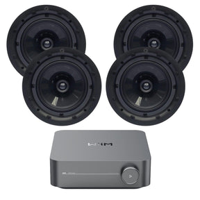 WiiM AMP Wi-Fi & Bluetooth Amplifier + Q Acoustics QI80CP 8" High Performance Ceiling Speakers In Ceiling Speaker Systems WiiM / Q Acoustics Two Pairs 
