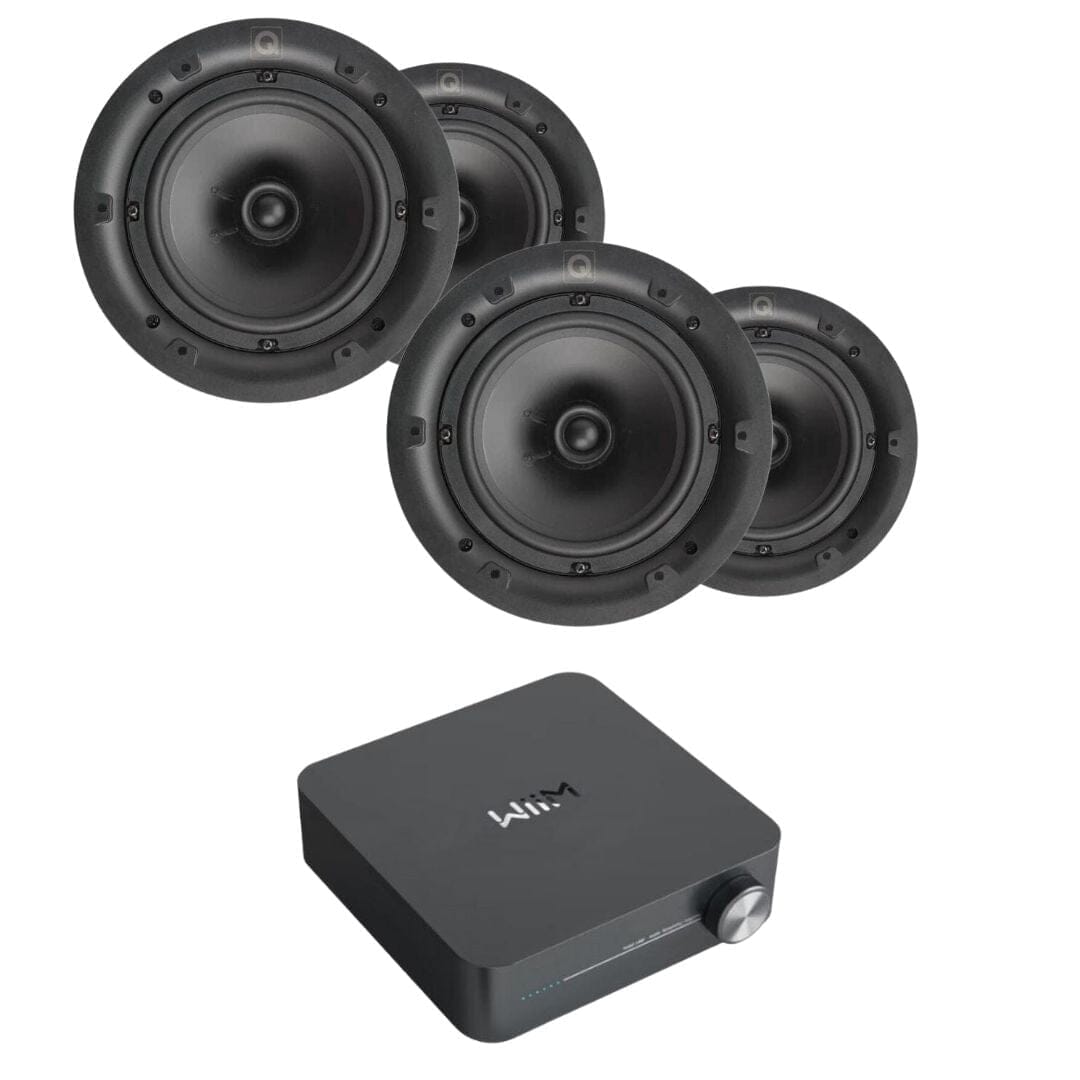 WiiM AMP WiFi & Bluetooth Ceiling Speaker System with Q Acoustics 8" Ceiling Speakers In Ceiling Speaker Systems Q Acoustics 