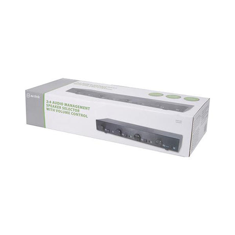 AV Link 2 Input : 4 Output Audio Management Speaker System Matrix with Volume Control Audio Accessories AV Link 