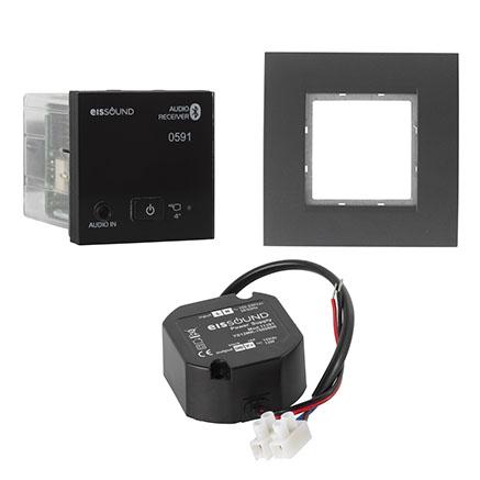 KB Sound In Wall BT Bluetooth Amplifier with AUX Input (No Speakers) Amplifiers KB Sound Black 