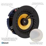 Lithe Audio Active 6.5" Bluetooth Ceiling Speaker with aptX Bluetooth 5.0 (Single) Ceiling Speaker Systems Lithe Audio 