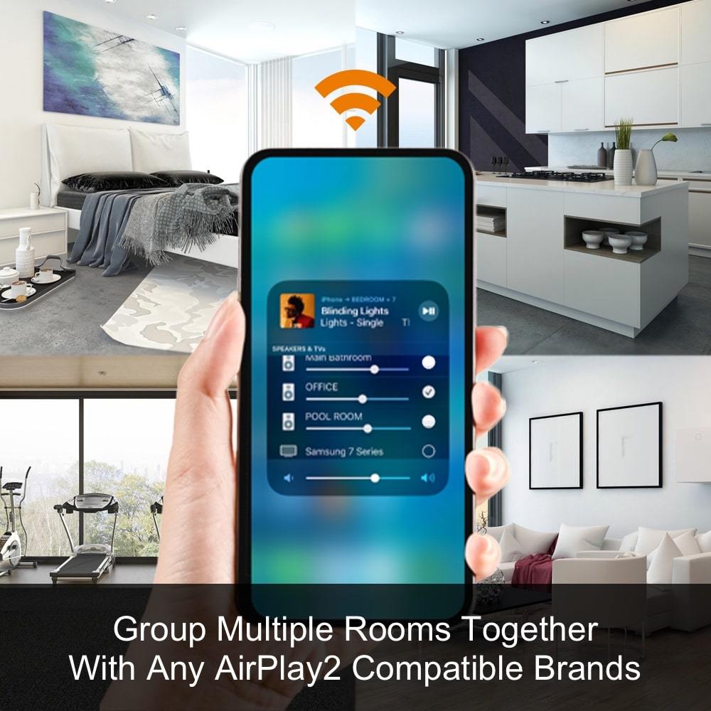 [OPEN BOX] Lithe Audio 6.5" WiFi Multiroom Ceiling Speaker System with Airplay 2 - IP44 Bathroom (Single) Clearance Lithe Audio 