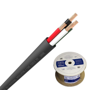 QED QX16/4 - 4 Core Outdoor Speaker Cable - Black (20m Reel) Cables QED 