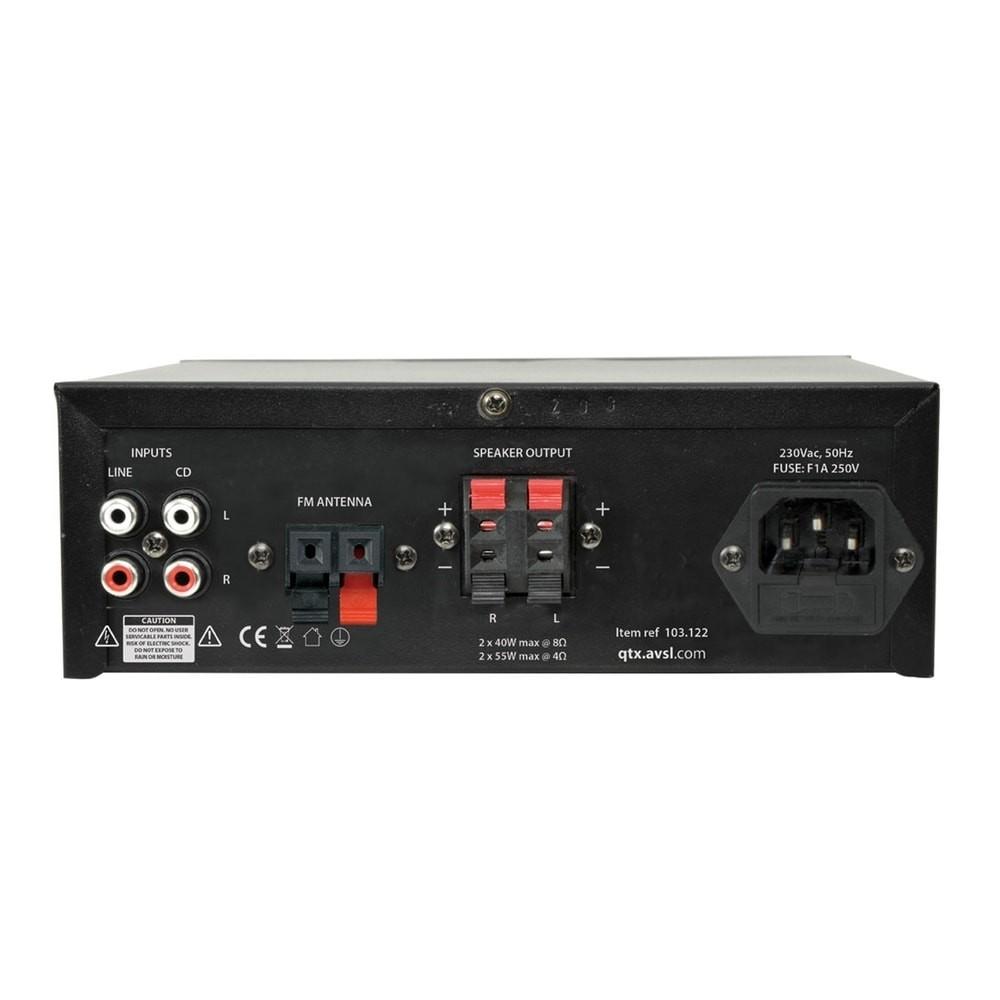 QTX KAD-2BT FM Radio & Bluetooth Speaker System inc. 4 x 6.5" In Ceiling Speakers Ceiling Speaker Systems QTX 