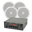 QTX KAD-2BT FM Radio & Bluetooth Speaker System inc. 4 x 6.5" In Ceiling Speakers Ceiling Speaker Systems QTX 